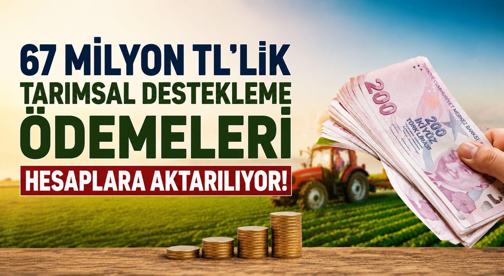 67 Milyon TL’lik Tarımsal Destekleme Ödemeleri Hesaplara Aktarılıyor!
