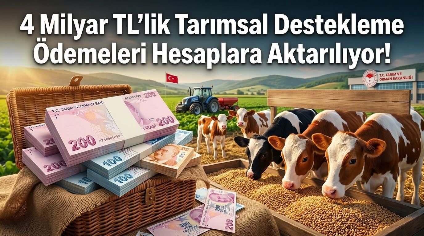 4 Milyar TL’lik Tarımsal Destekleme Ödemeleri Hesaplara Aktarılıyor!