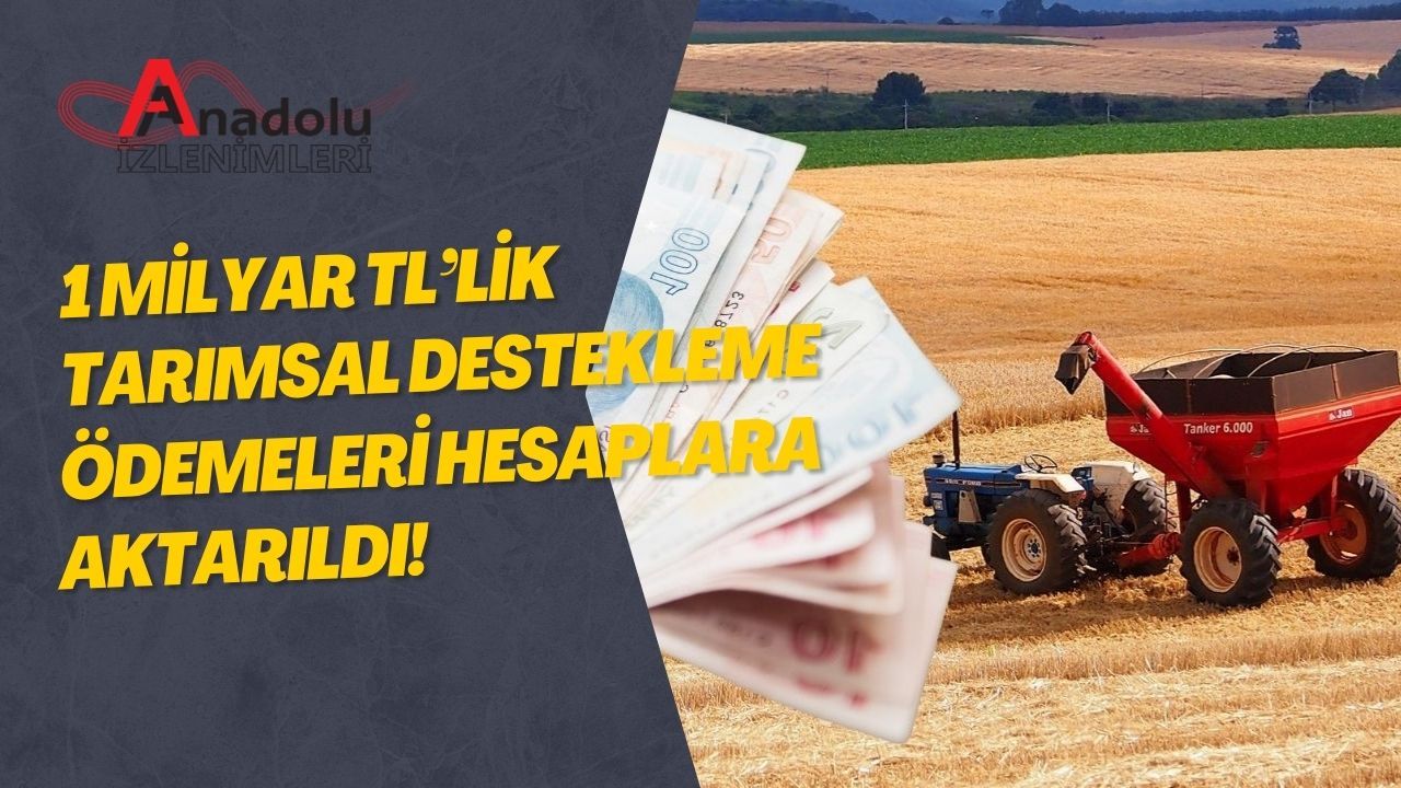 1 Milyar TL’lik Tarımsal Destekleme Ödemesi Hesaplara Aktarıldı!