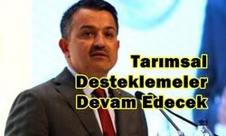 Tarımsal Desteklemeler Devam Edecek