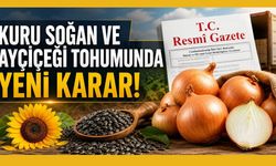 Kuru Soğan ve Ayçiçeği Tohumunda Yeni Karar!