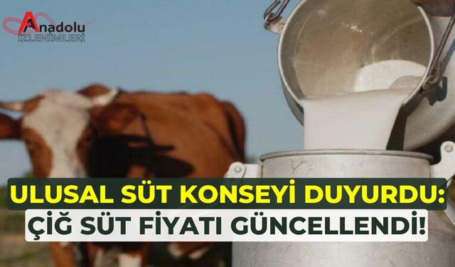 Ulusal Süt Konseyi Duyurdu: Çiğ Süt Fiyatı Güncellendi!