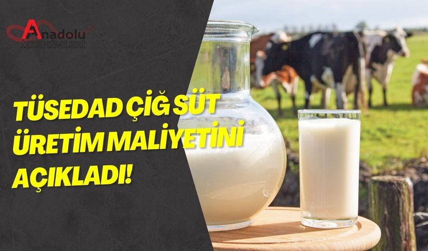 TÜSEDAD Çiğ Süt Üretim Maliyetini Açıkladı!