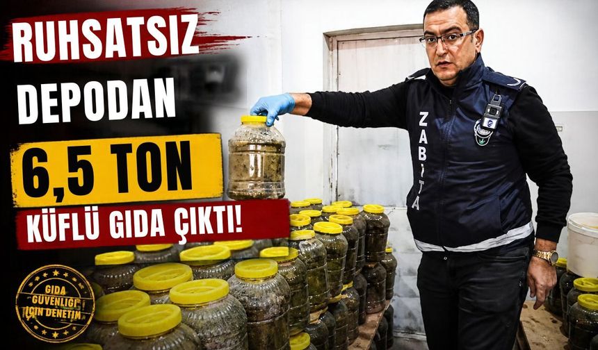 Ruhsatsız Depodan 6,5 Ton Küflü Gıda Çıktı!